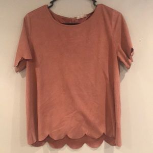 Pink velvet top